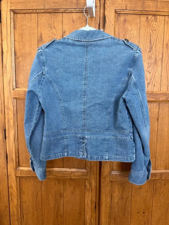 French Cuff | Vintage-Style Tailored Denim Jacket - Large - Picture 2 of 6